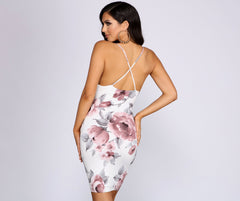 Petal Perfection Cowl Neck Midi Dress Oshnow