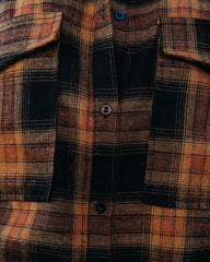 Petaluma Cotton Blend Plaid Button Down Top Oshnow