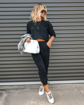 Hidden Stars Textured Pocketed Joggers