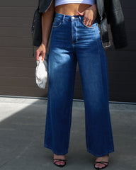 Pierson High Waisted Wide Leg Denim Pants Oshnow