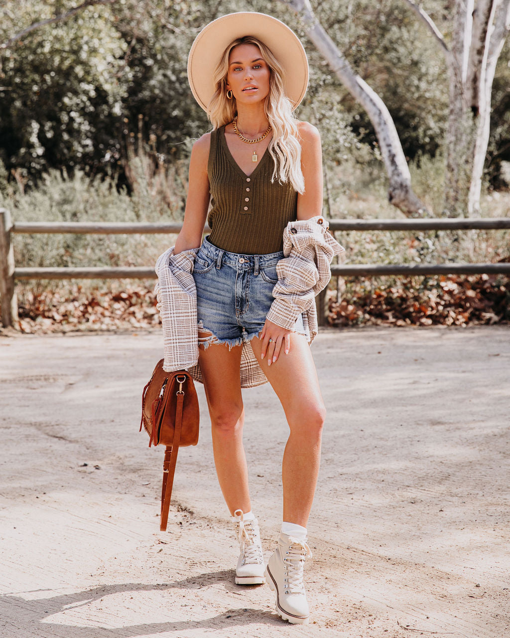 Pinehurst Cotton Blend Ribbed Tank Oshnow