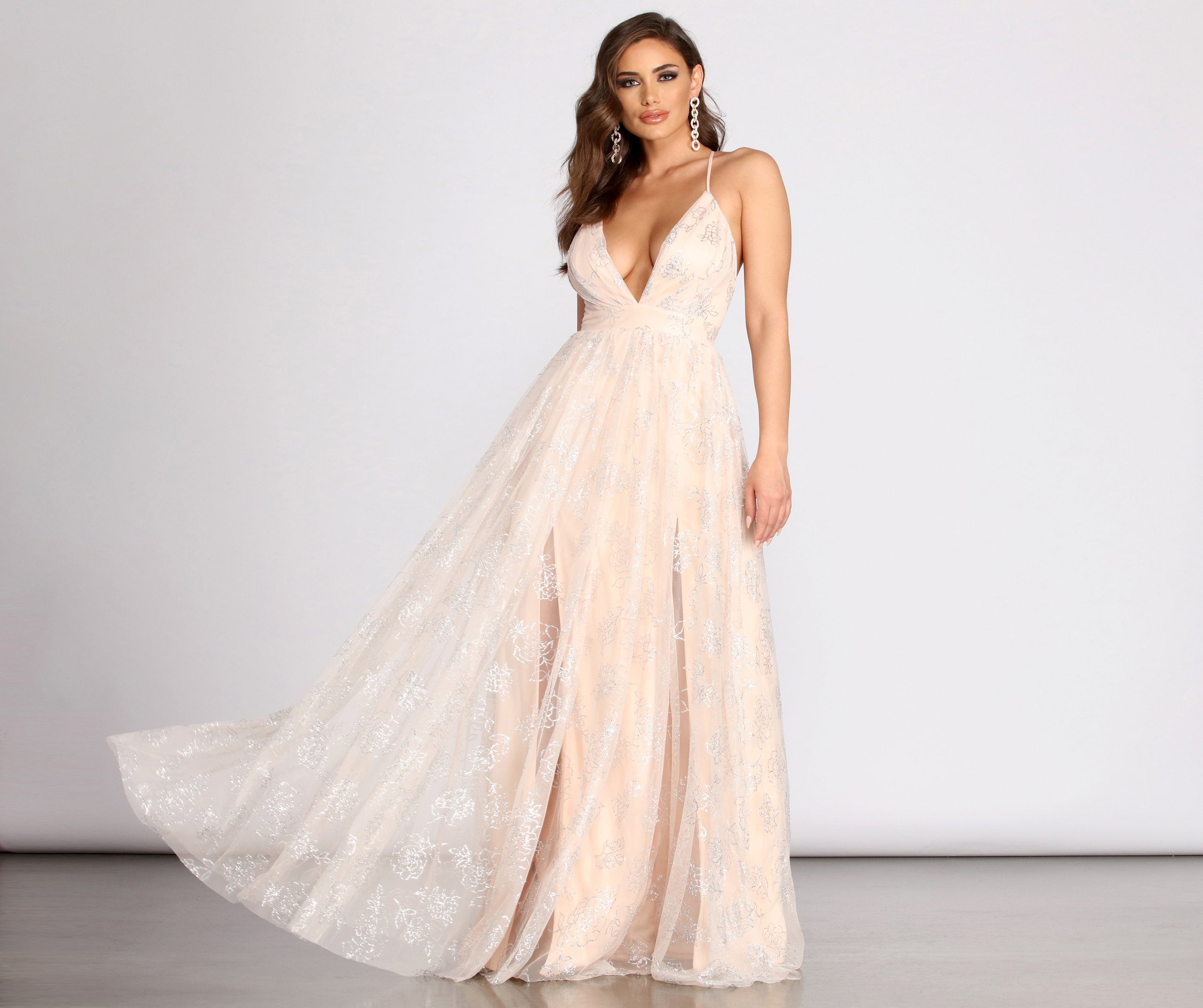 Piper Glitter A-Line Dress Oshnow