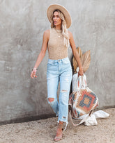 Piper Sleeveless Knit Top - Sand Oshnow