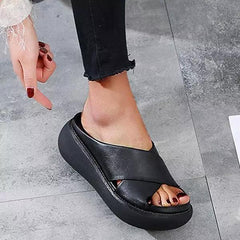 Platform Open Toe Comfy Slippers Casual Slide Sandals Oshnow