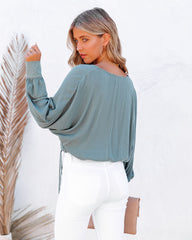 Playful Actions Drawstring Top Oshnow