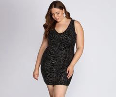 Plus Allegra Studded Cocktail Dress Oshnow