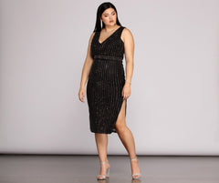 Plus Arielle Heat Stone Midi Dress Oshnow