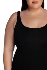 Plus Basic Essentials Midi Dress Oshnow