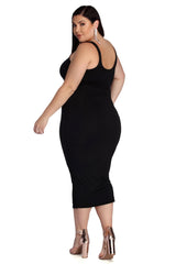 Plus Basic Essentials Midi Dress Oshnow