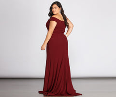 Plus Briar Formal Off The Shoulder Dress Oshnow
