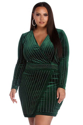 Plus Cassie Velvet Wrap Dress Oshnow