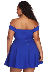 Plus Charming Sweetheart Skater Dress Oshnow