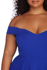 Plus Charming Sweetheart Skater Dress Oshnow