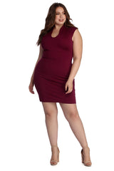 Plus Classic Midi Dress Oshnow