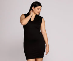 Plus Classic Midi Dress Oshnow