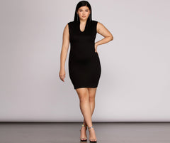 Plus Classic Midi Dress Oshnow