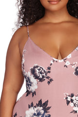 Plus Flow With Floral Midi Dress Oshnow