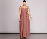 Plus Helena Formal Sleeveless Chiffon Dress Oshnow