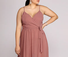 Plus Helena Formal Sleeveless Chiffon Dress Oshnow