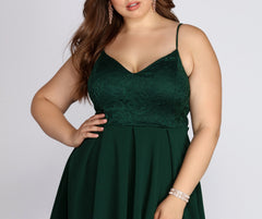 Plus Lace Appeal Skater Dress Oshnow