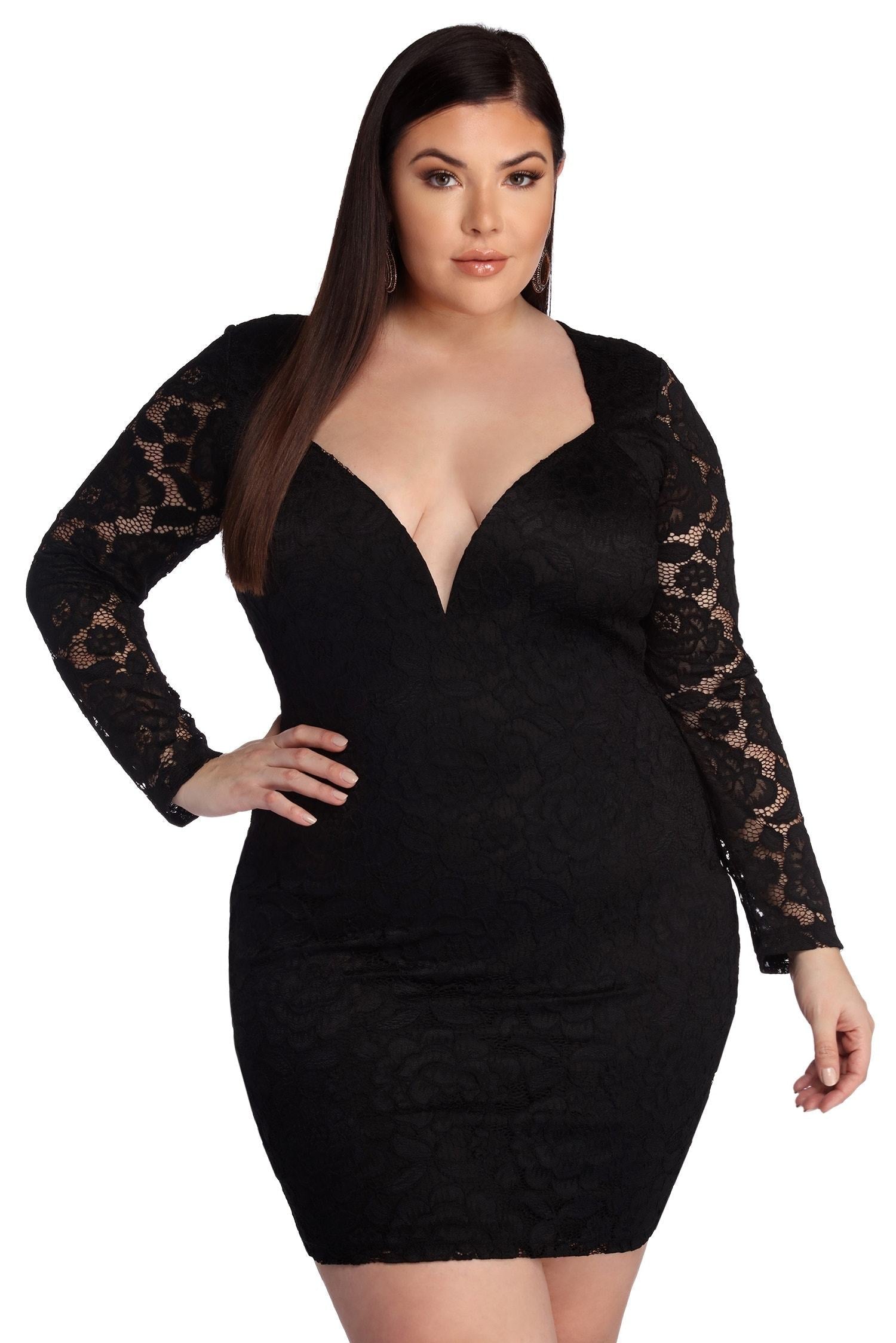 Plus Laced With Curves Dress Oshnow