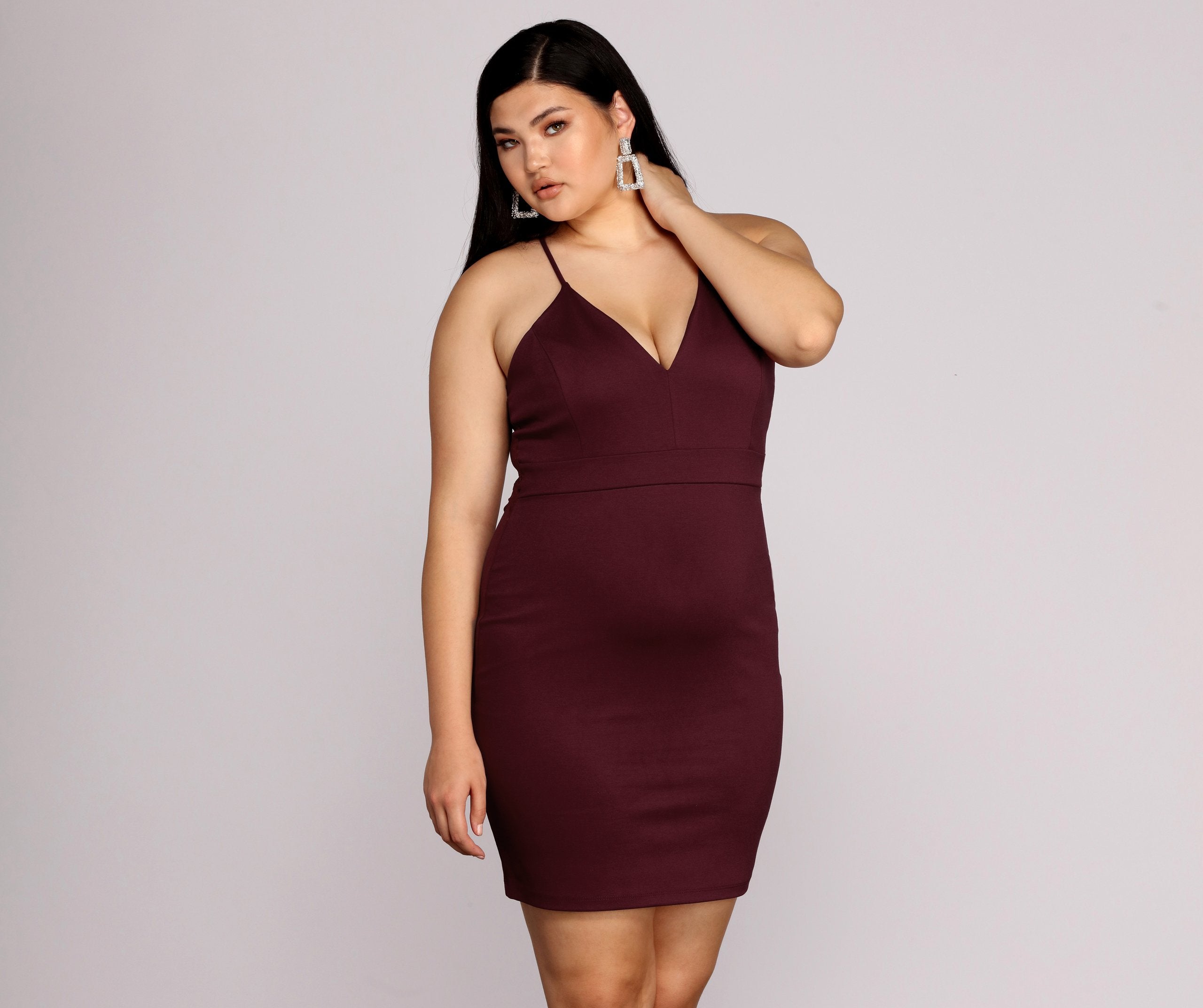 Plus Midnight Dreams Bodycon Dress Oshnow