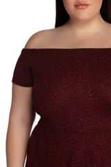 Plus Penelope Glitter Formal High Low Dress Oshnow