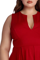 Plus Pretty And Pleated Skater Dress Oshnow