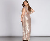 Plus Sivan Glam Sequin Dress Oshnow