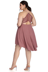 Plus Swept Off Your Feet High-Low Dress Oshnow