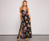 Pop Of Floral Mesh Maxi Dress Oshnow