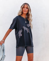 Prance Relaxed Cotton Cheetah Tee Oshnow