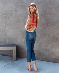 Precious Moments Printed Balloon Sleeve Bodysuit Oshnow