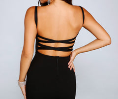 Presley Formal High Slit A-Line Dress Oshnow