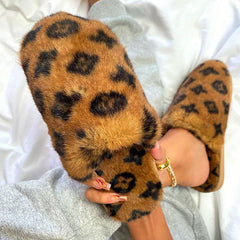 Printed Plush Slippers Oshnow