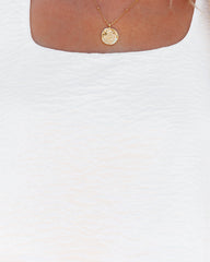 Pure Bliss Square Neck Crop Top - White Oshnow