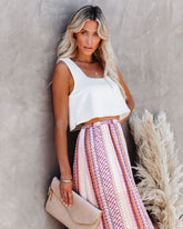 Pure Bliss Square Neck Crop Top - White Oshnow