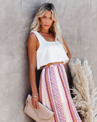 Pure Bliss Square Neck Crop Top - White Oshnow