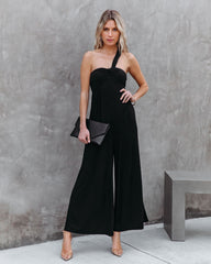 Pursuit Of Happiness One Shoulder Jumpsuit - Black - SALE Oshnow