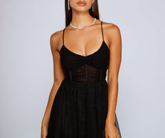 Rachel Rhinestone Mesh Formal Dress Oshnow