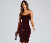 Radiate And Dazzle Glitter Velvet Dress Oshnow