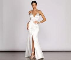 Raelynn Satin Cross Strap Dress Oshnow