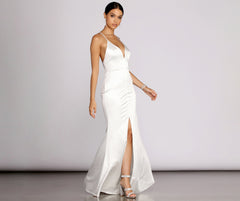 Raelynn Satin Cross Strap Dress Oshnow