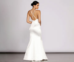 Raelynn Satin Cross Strap Dress Oshnow