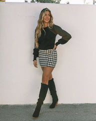 Rafaella Houndstooth Mini Skirt Oshnow