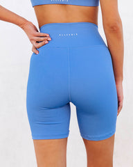 Rain Or Shine Biker Shorts - Blue - SALE Oshnow