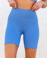 Rain Or Shine Biker Shorts - Blue - SALE Oshnow