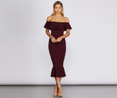Ready And Ruffled Midi Dress Oshnow