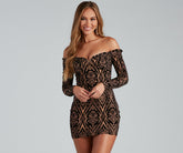 Regal Glam Off The Shoulder Bodycon Oshnow