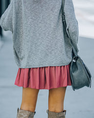 Reid Smocked Tassel Mini Skort - Dry Rose Oshnow